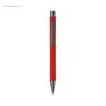 Bolígrafo aluminio acabado suave rojo