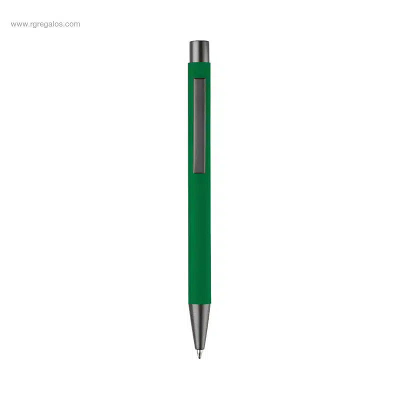 Bolígrafo aluminio acabado suave verde oscuro
