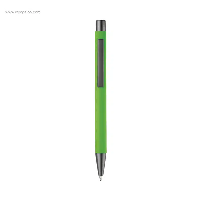 Bolígrafo aluminio acabado suave verde