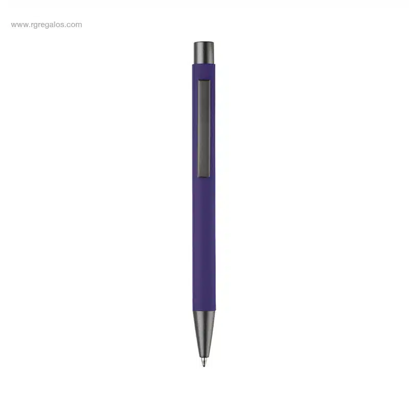 Bolígrafo aluminio acabado suave violeta