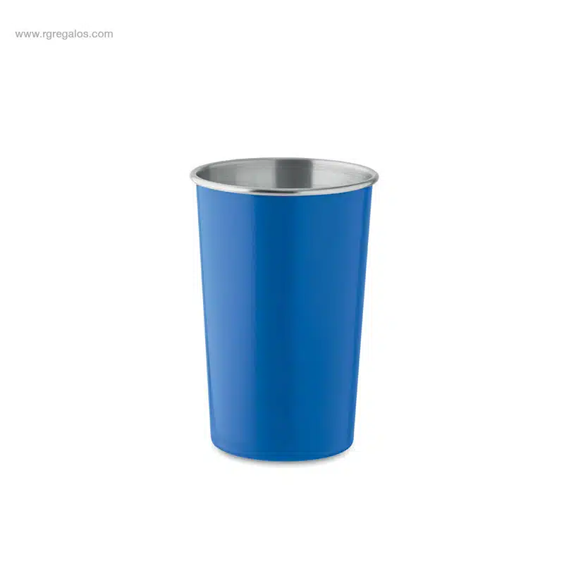 Vaso reutilizable acero inox reciclado azul