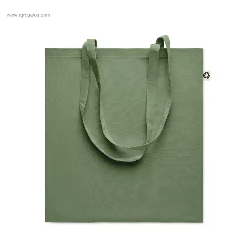 Bolsa algodón reciclado 140gr verde