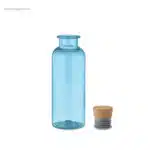 Botella Tritan tapón corcho 500ml azul