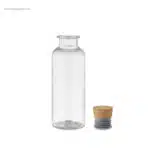 Botella Tritan tapón corcho 500ml transparente