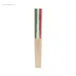 Abanico bambú diseño bandera Italia