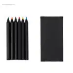 Caja-6-lápices-madera-negra-publicitaria