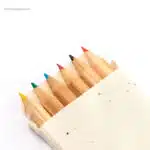 Caja lápices semillas 6 colores detalle