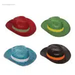 Sombrero de paja azul colores publicitarios