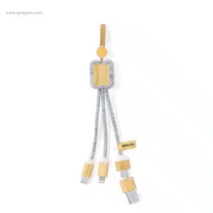 Cable cargador fieltro RPET para logo