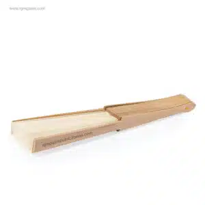 Abanico madera y tela algodón impresión varilla