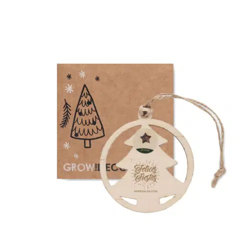 Regalos publicitarios de navidad adorno árbol personalizado