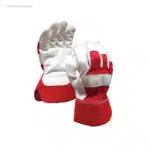 Guantes trabajo personalizados de piel rojos