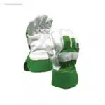 Guantes trabajo personalizados de piel verdes