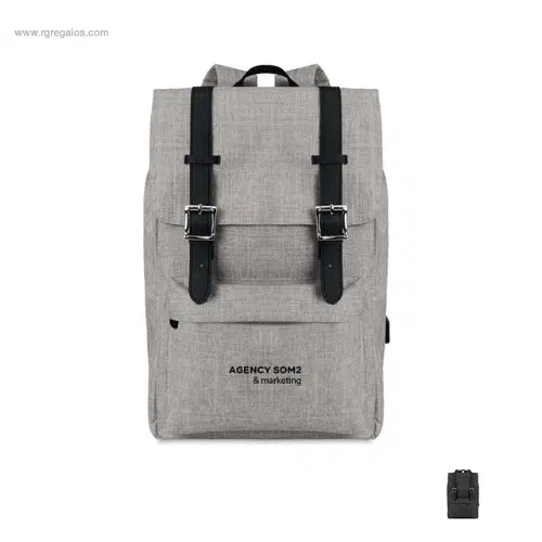 Mochilas personalizadas para portátil 15 jaspeada para merchandising para empresas