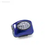 Linterna frontal personalizada a pilas azul