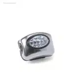 Linterna frontal personalizada a pilas plata