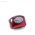 Linterna frontal personalizada a pilas roja