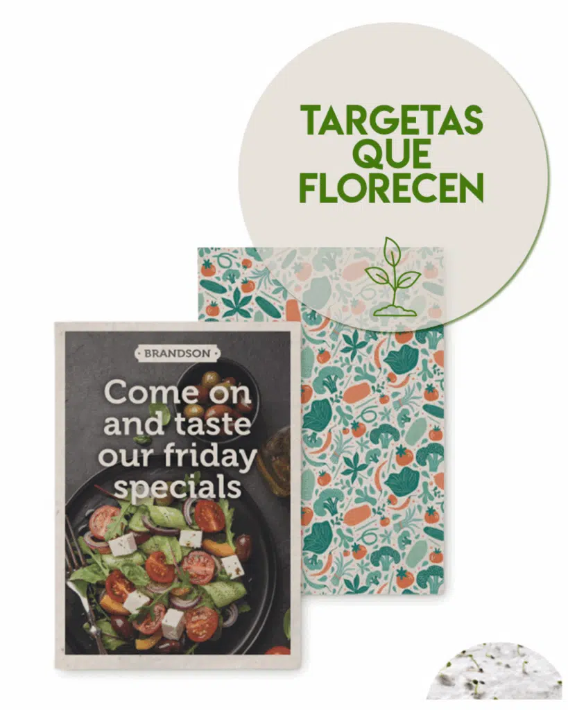 Papel personalizado con semillas