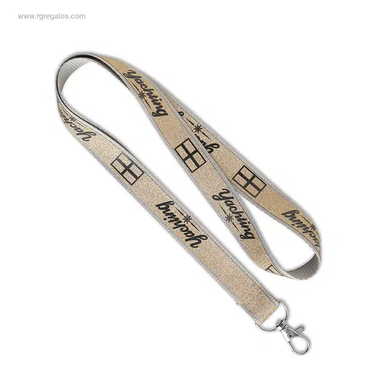 Lanyard con purpurina personalizado
